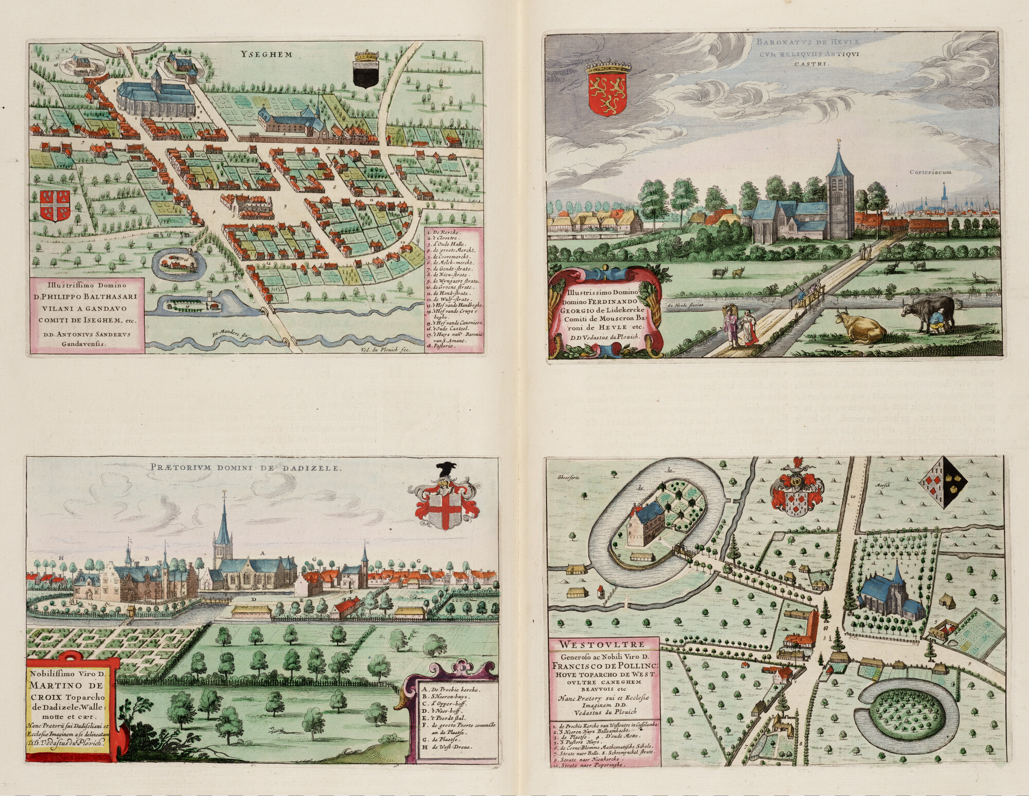 S.1034(16) [kaart 053]; Kaart van Izegem, Dadizele, gezicht op Heule, en Westouter; landkaart