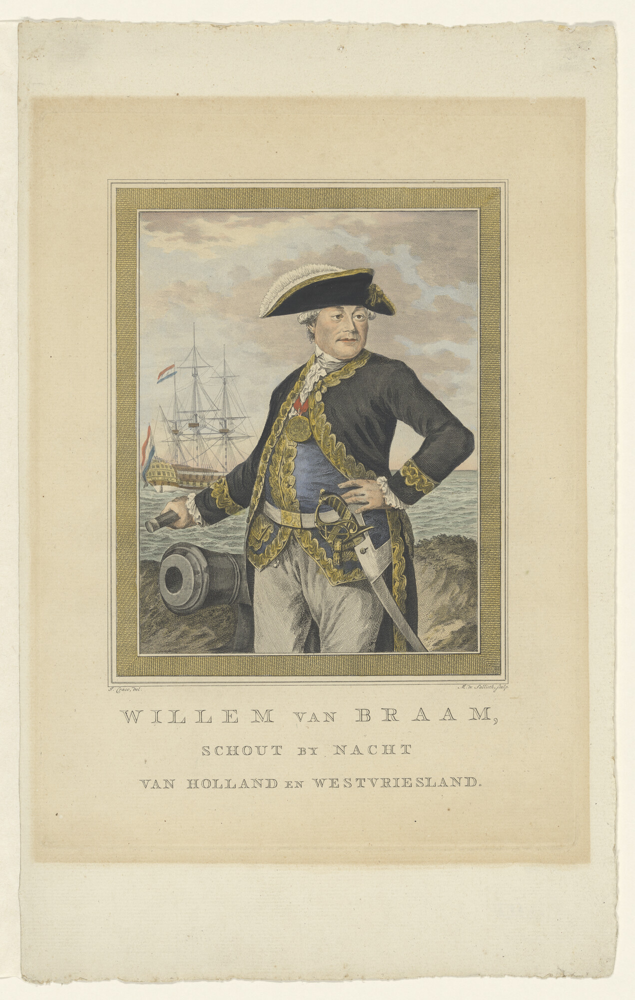 A.2261(03); Portret van Schout Bij Nacht Willem van Braam; prent