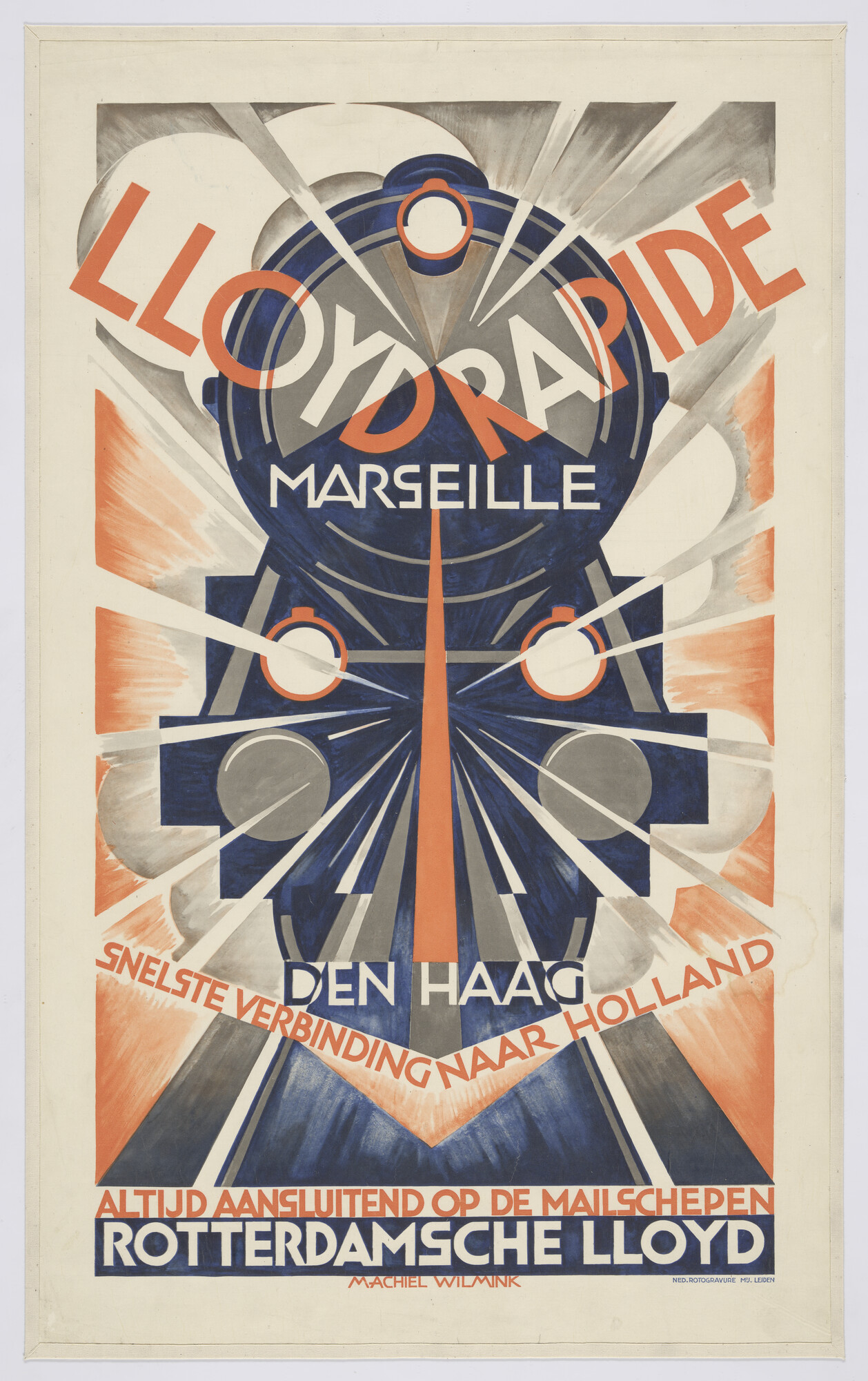 1994.1278; Affiche van de Koninklijke Rotterdamsche Lloyd; affiche