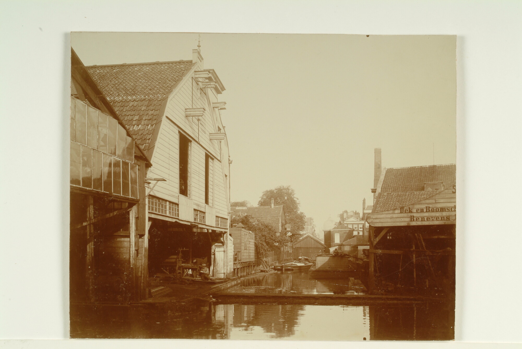 S.7166(35); De scheepswerf 'Het Jacht' aan de Lijnbaansgracht in Amsterdam; foto