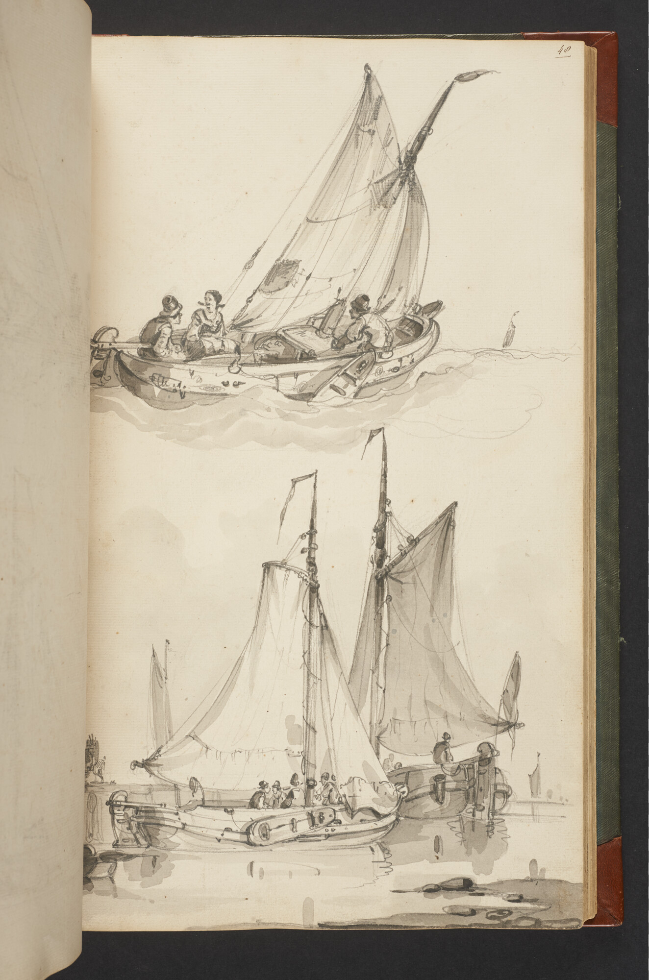A.3222; Schetsboek met tekeningen door Albertus van Beest en Louis Meijer; schetsboek