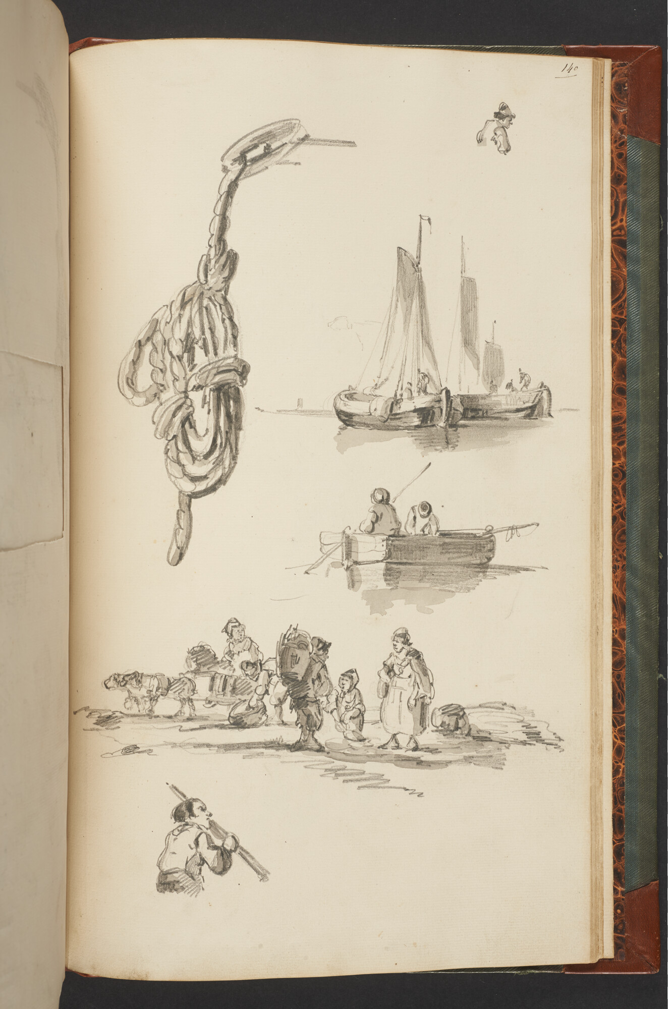 A.3222; Schetsboek met tekeningen door Albertus van Beest en Louis Meijer; schetsboek