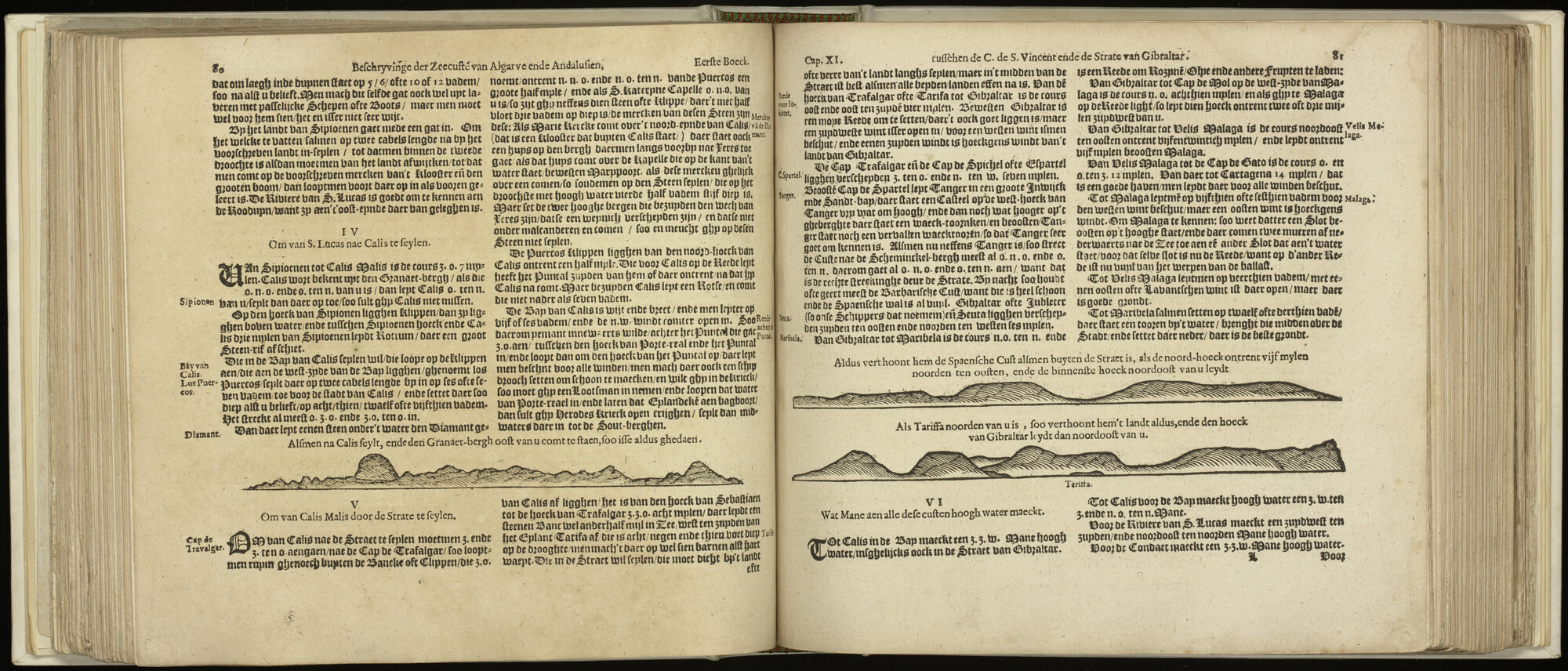 S.1496 [kaart 045]; Beschrijving en kustaanzicht van Zuid-Spanje; kaart