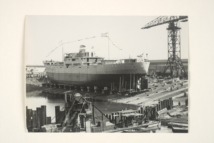 S.5219(12)0098; Het Franse (Laker) vrachtschip ms. Marquette van de Cyprien Fabre [...]; foto