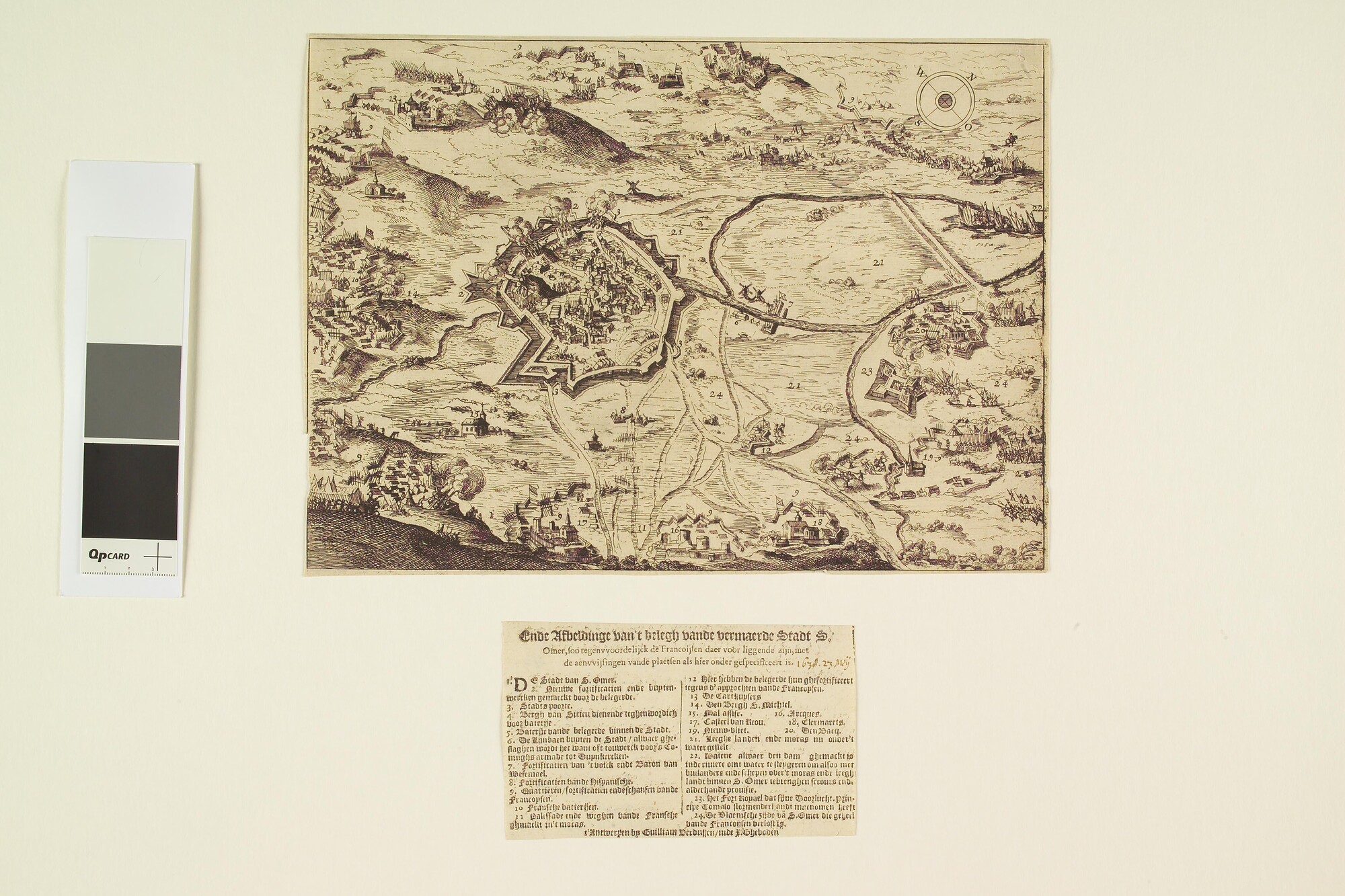 A.0145(027)400; Belegering van St. Omer door de Fransen, 1638; prent