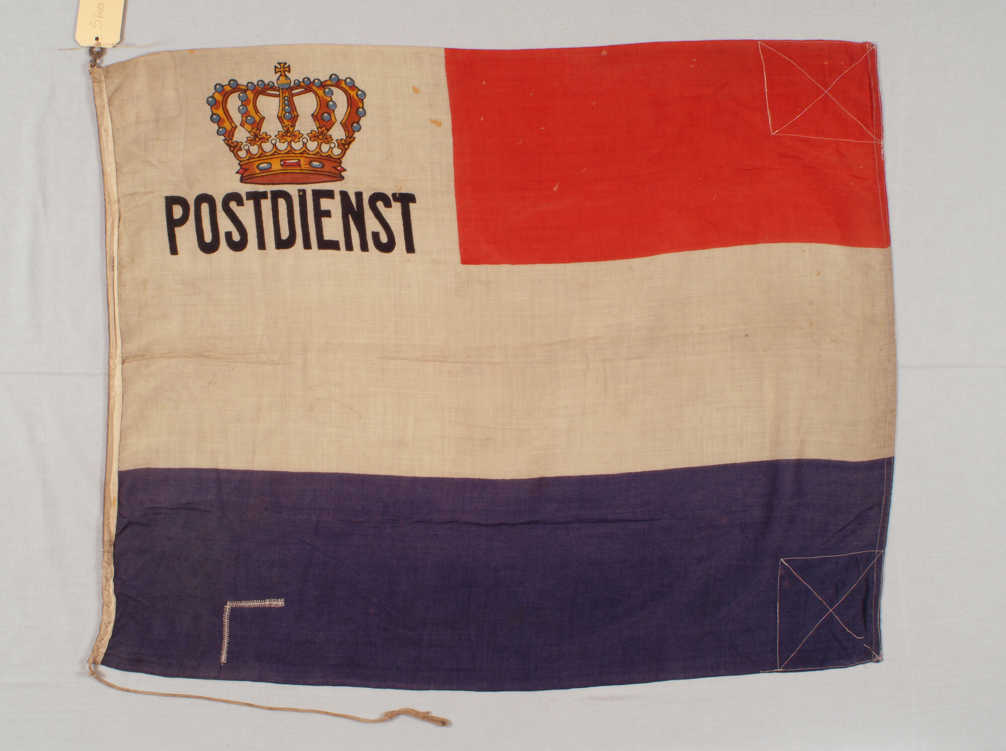 S.6483(2149)1; Postvlag van het ms.'Westland' van de 'Koninklijke Nederlandsche Stoomboot Maatschappij' te Amsterdam; vlag