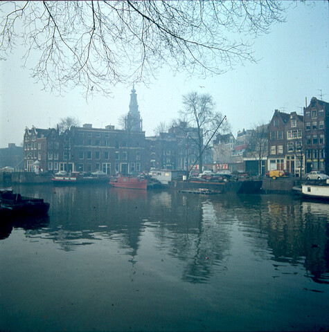 S.9100(4350); Stadsgezicht in Amsterdam; diapositief