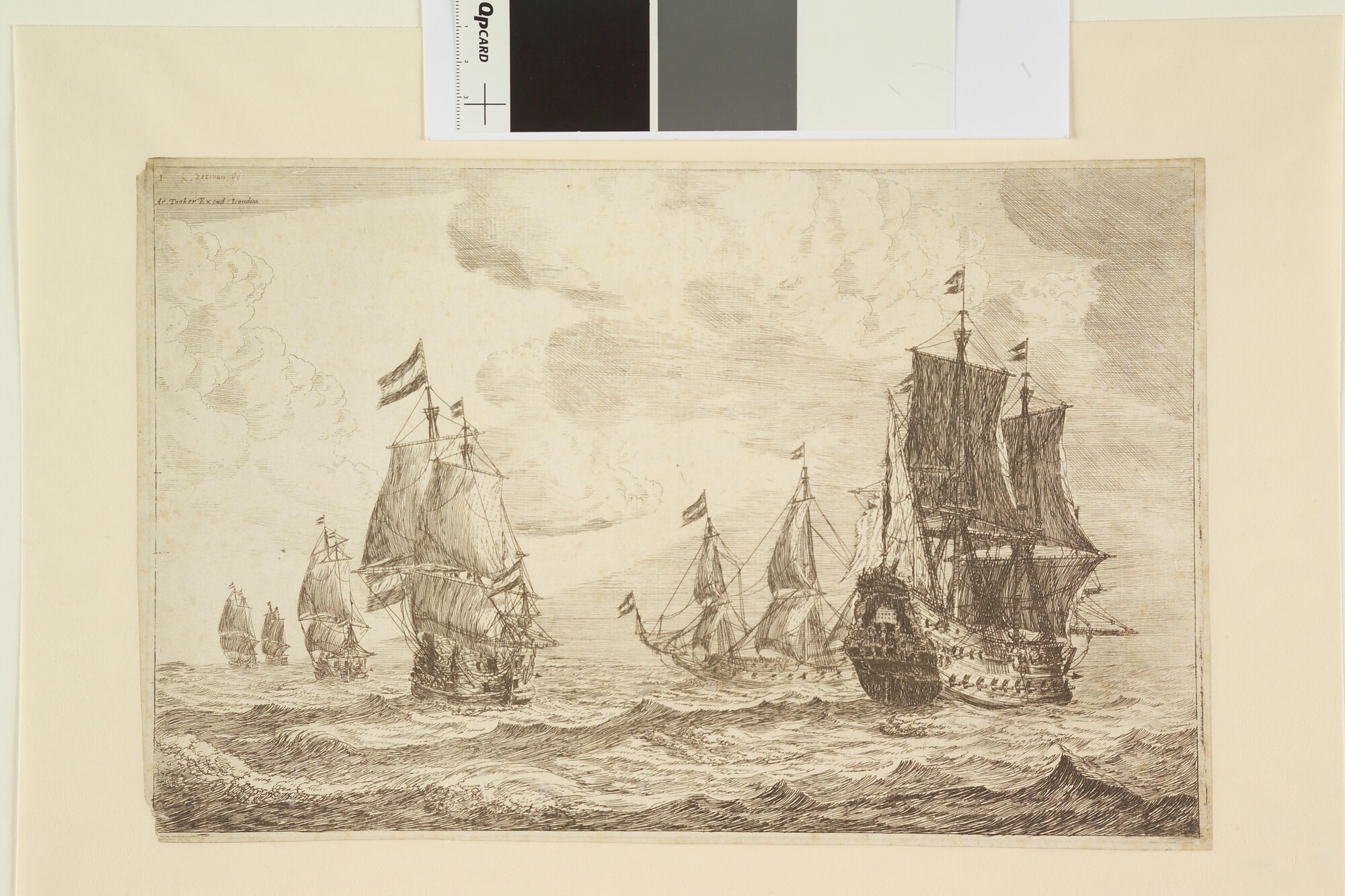 A.0149(0344); Een eskader oorlogsschepen; prent