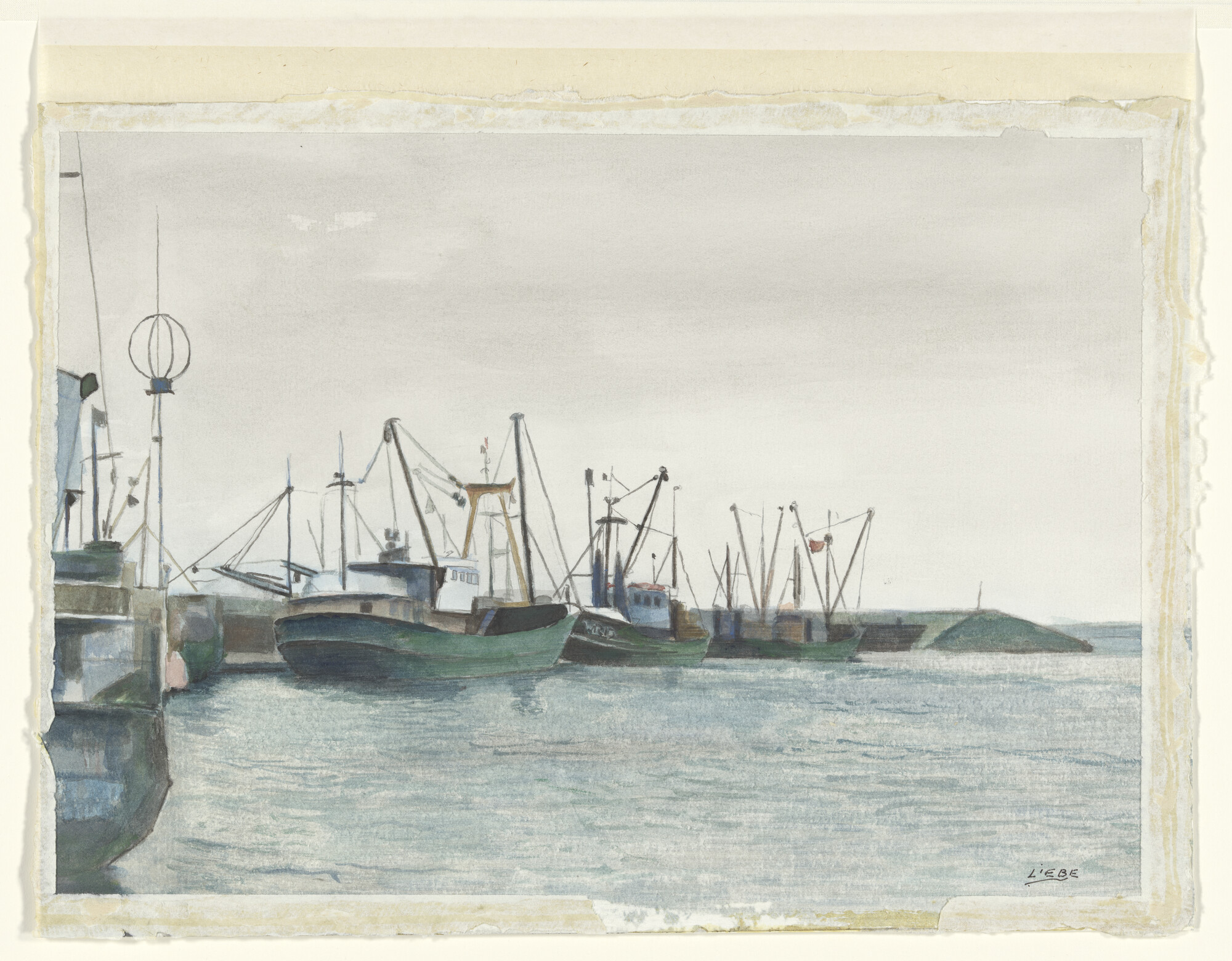A.5567; De haven van Den Oever; tekening