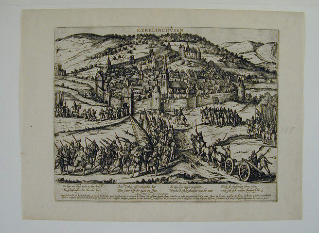 A.0145(027)246; Recklinghausen valt van Truchsess af, 1584; prent