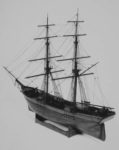 A.0036; Model van een brik; scheepsmodel