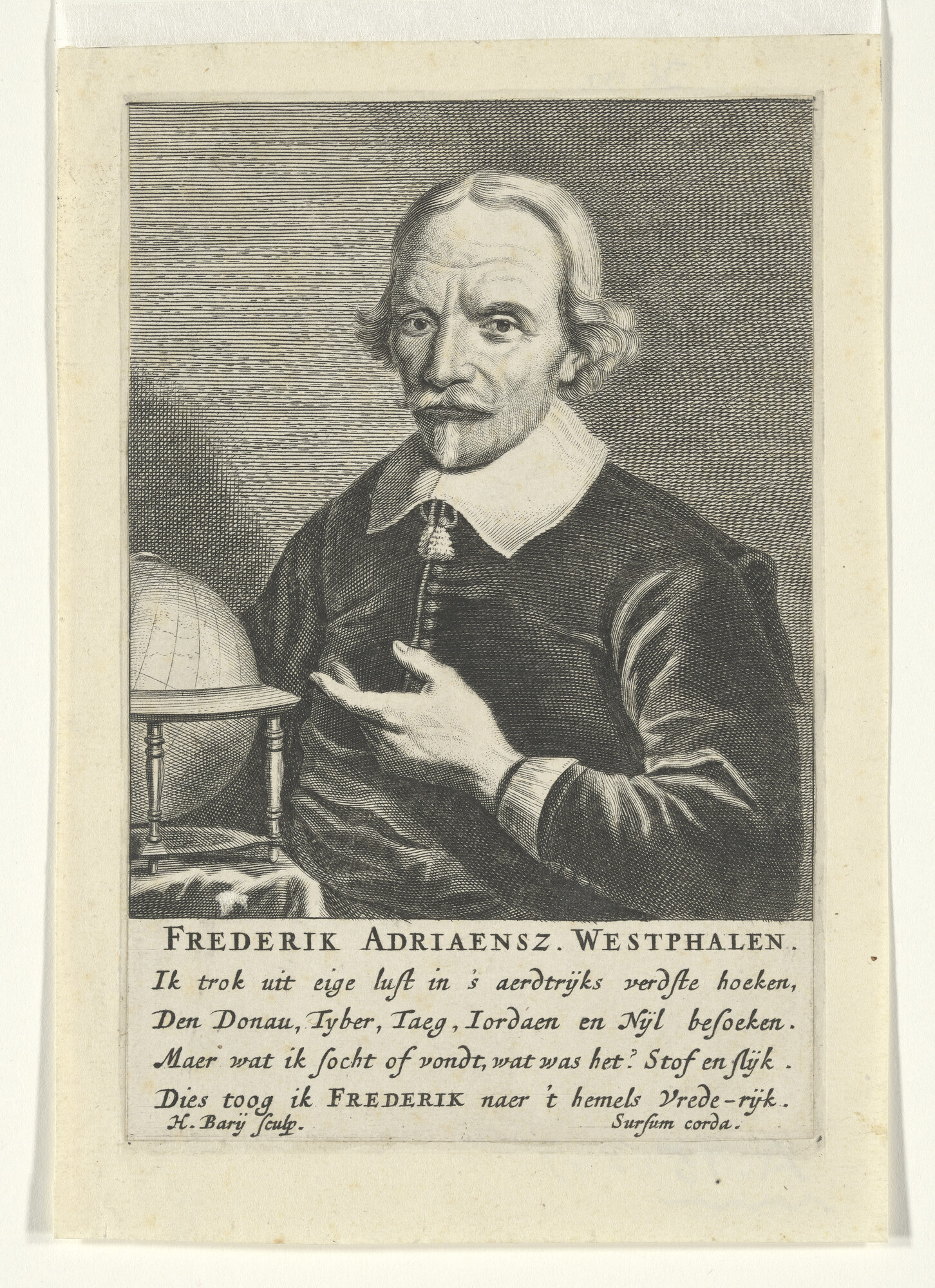 A.0075(204); Portret van ridder, reiziger en oudheidkundige Frederik Adriaansz Westfalen; prent