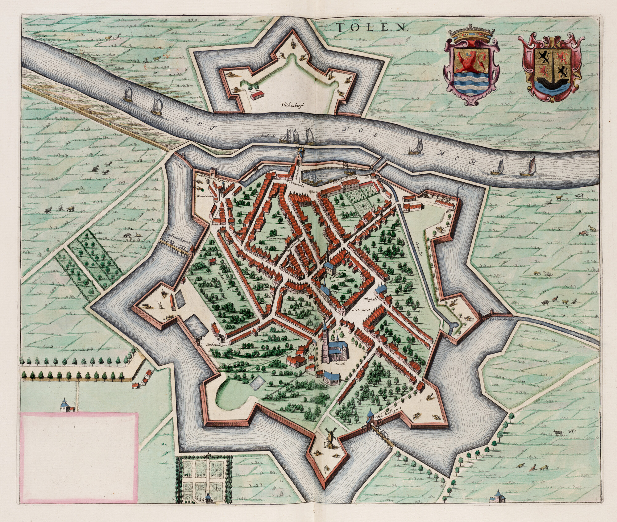 S.1034(15) [kaart 054]; Kaart van Tholen; landkaart