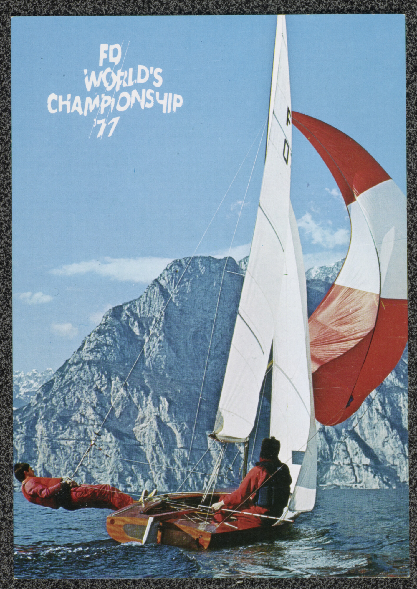 2013.0661; Prentbriefkaart van het FD Wereldkampioenschap in Torbole sul Garda, in 1977; prentbriefkaart