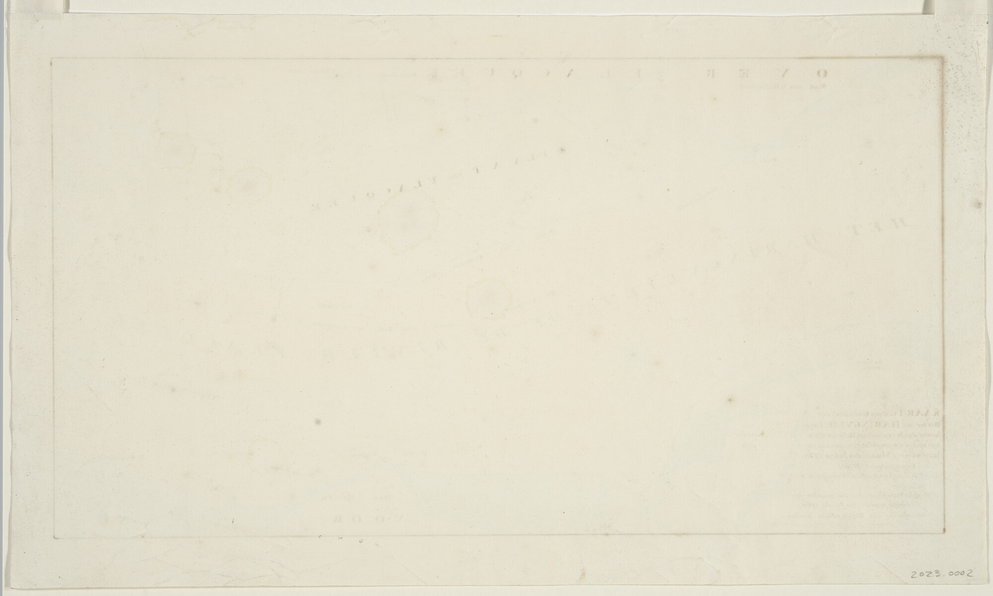2023.0002; Kaart in handschrift van het Haringvliet; kaart