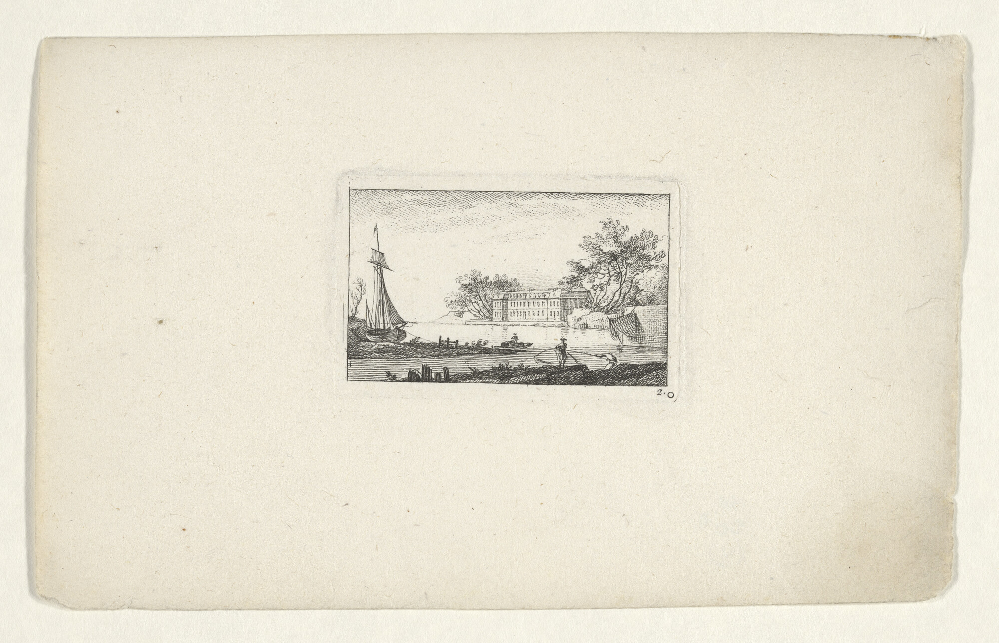 A.0132(02)12-02; Uit de serie 'Diverses manoeuvres des V.aux', Cahier VI, nummer 2; prent