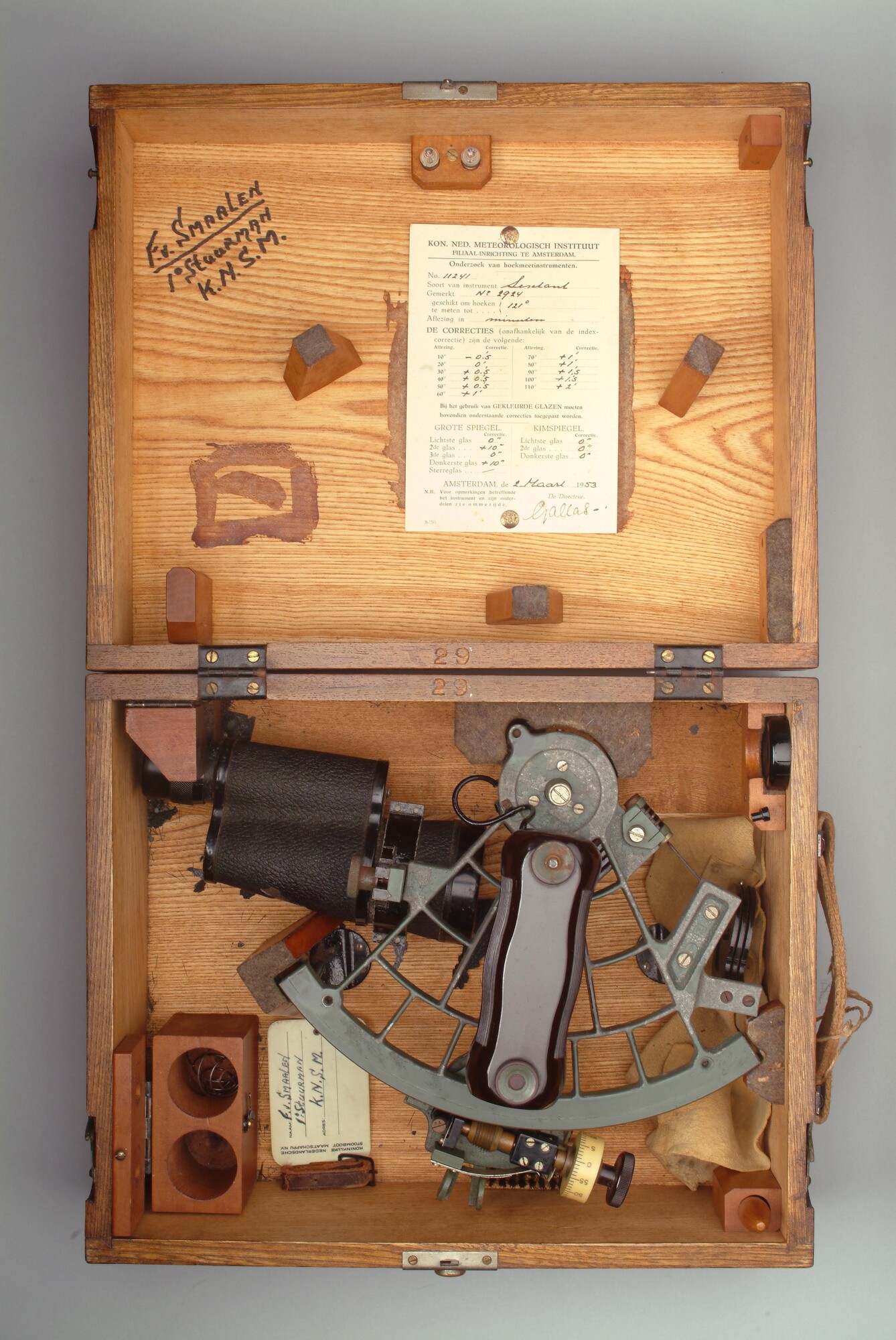 1989.0877; Sextant, ongemerkt, waarschijnlijk een Tamaya 4001; sextant