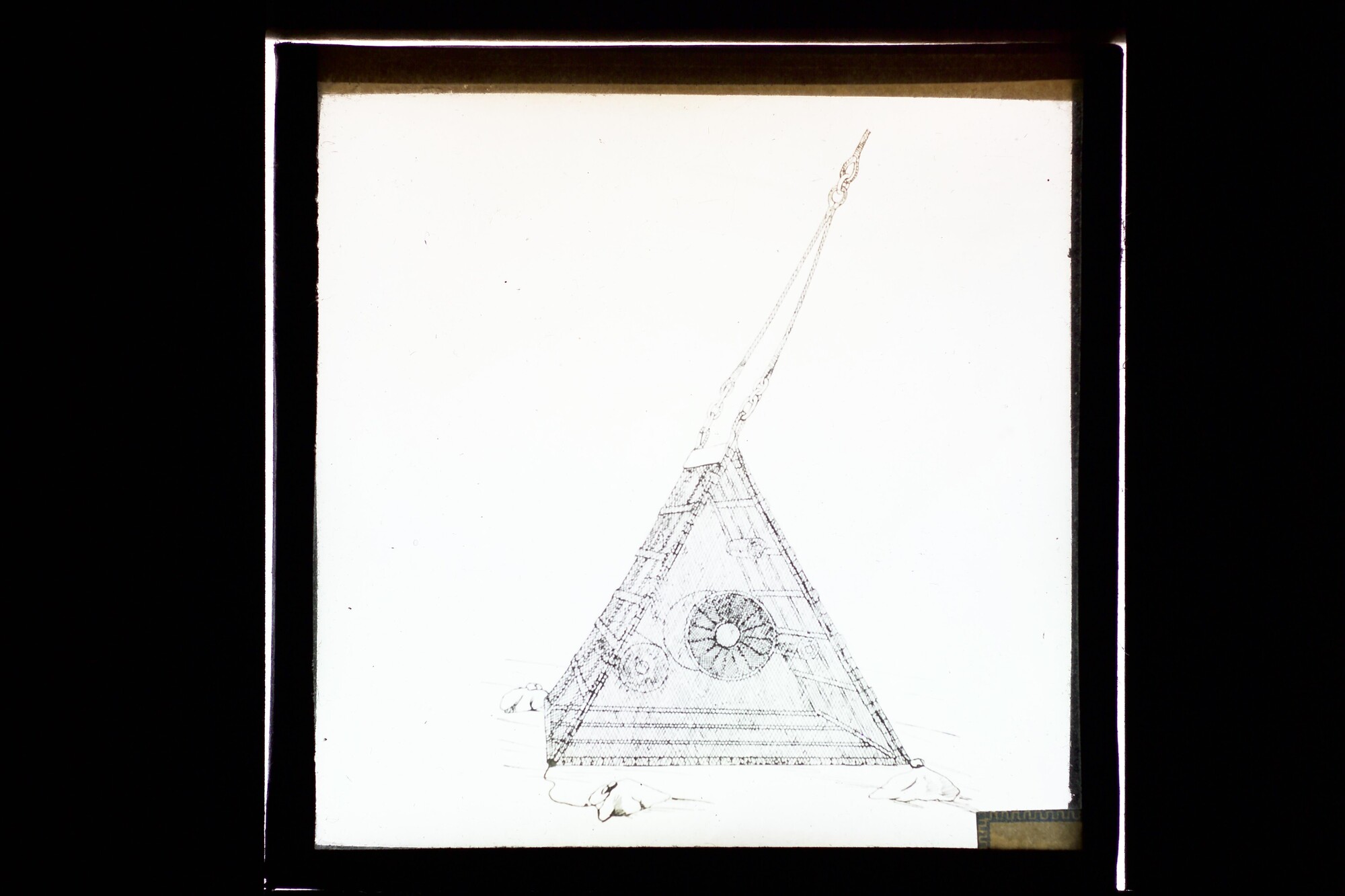 S.3319(275); Tekening van soort van een diepzeekor; lantaarnplaatje