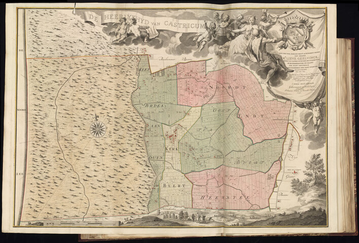 B.0032(032) [kaart 026]; Kaart van de polders en duinen rond Castricum; kaart
