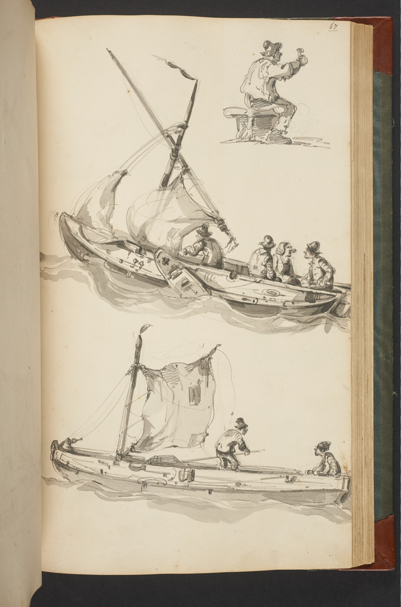 A.3222; Schetsboek met tekeningen door Albertus van Beest en Louis Meijer; schetsboek