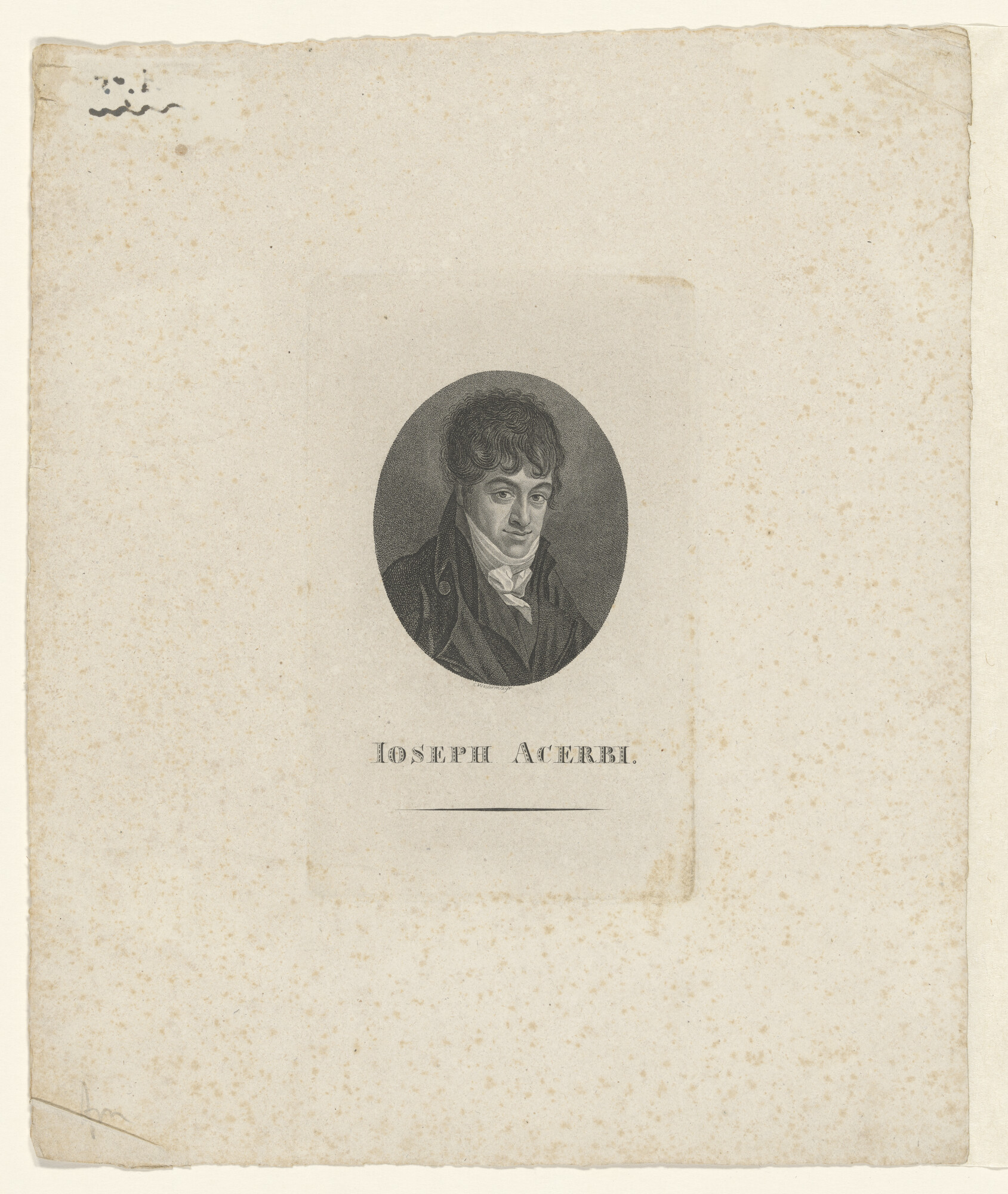 A.0075(062); Portret van de reiziger Joseph Acerbi; prent