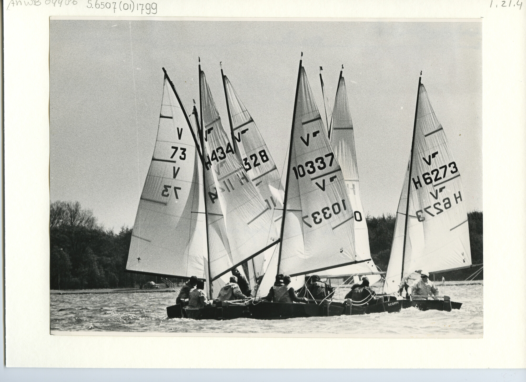 S.6507(01)1799; Foto van seriewedstrijd op Kralingse Plas; foto