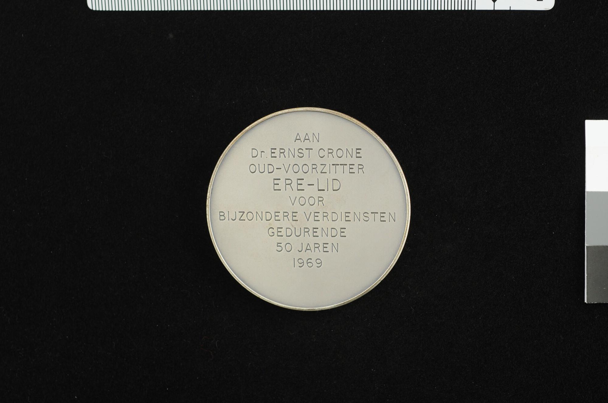 1989.0001; Erepenning van het College Zeemanshoop, 1969; penning