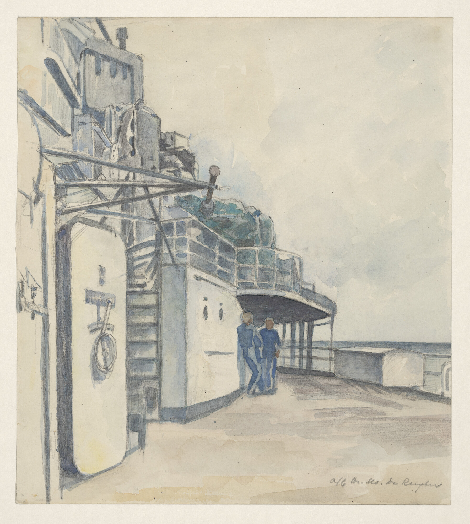 A.5614(07); Het G dek van de kruiser Hr.Ms. 'De Ruyter'; tekening