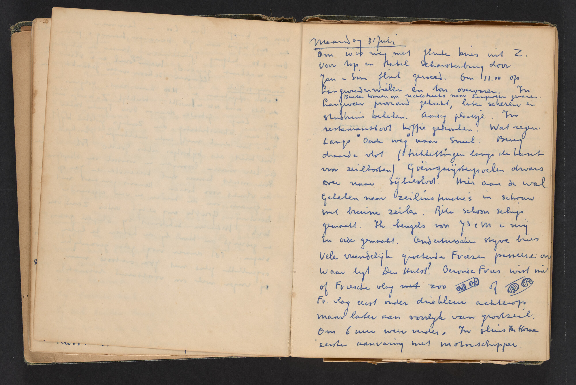2017.0790; Logboek c.q. fotoalbum van reizen met zeeschouw Grutto in Nederland, 1949-1951; logboek