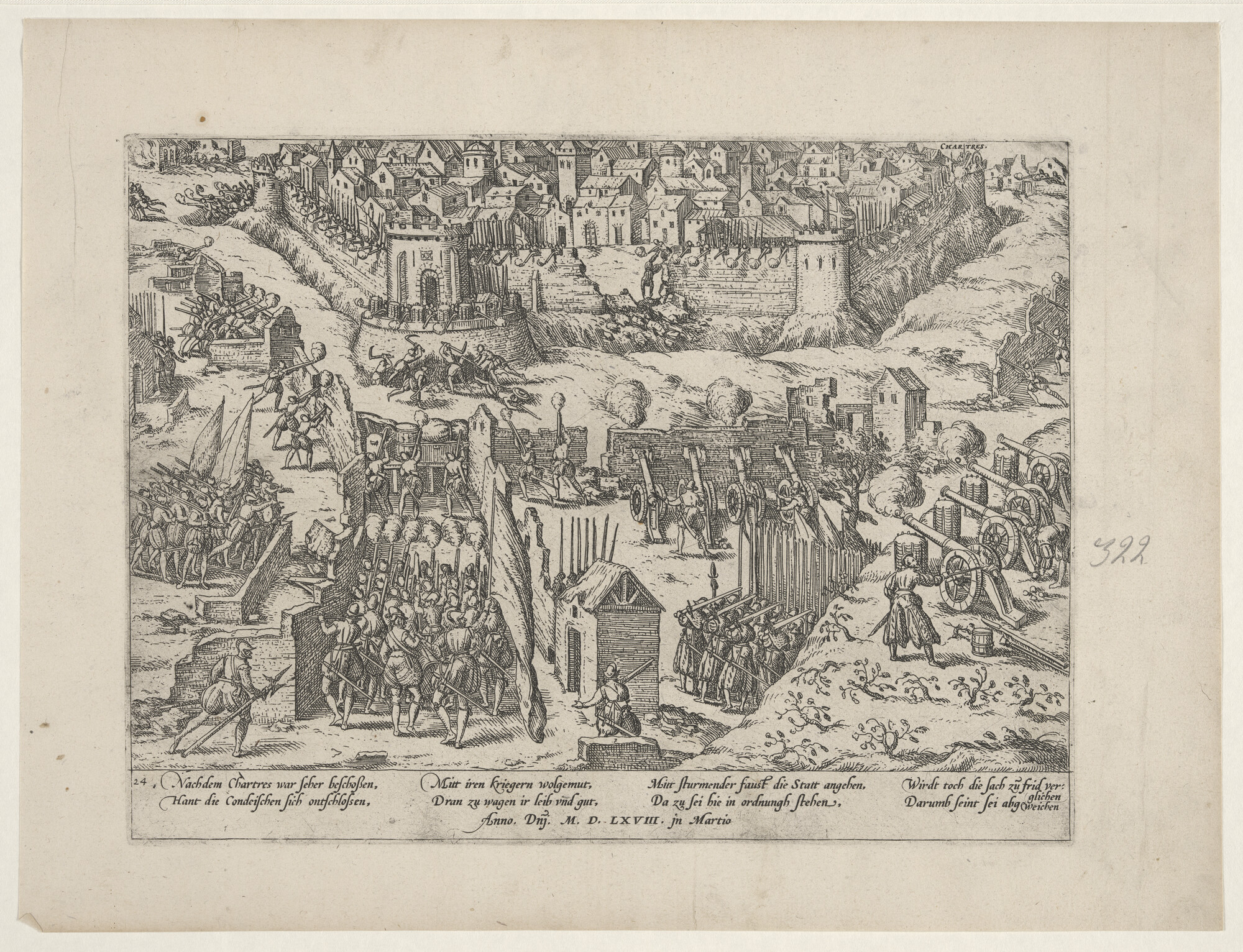 A.0145(027)041; Vergelijk voor Chartres, maart 1568; prent