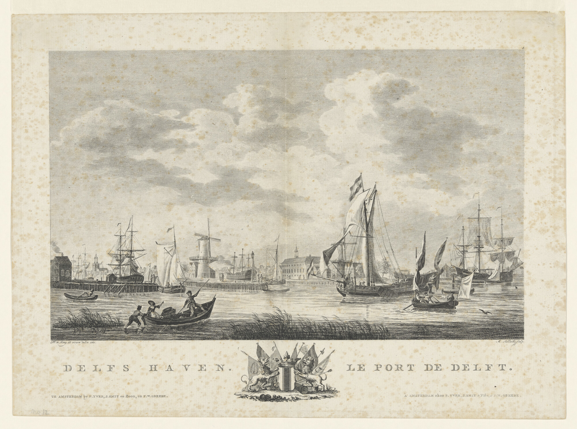 A.0149(0732); Gezicht op Delfshaven; prent