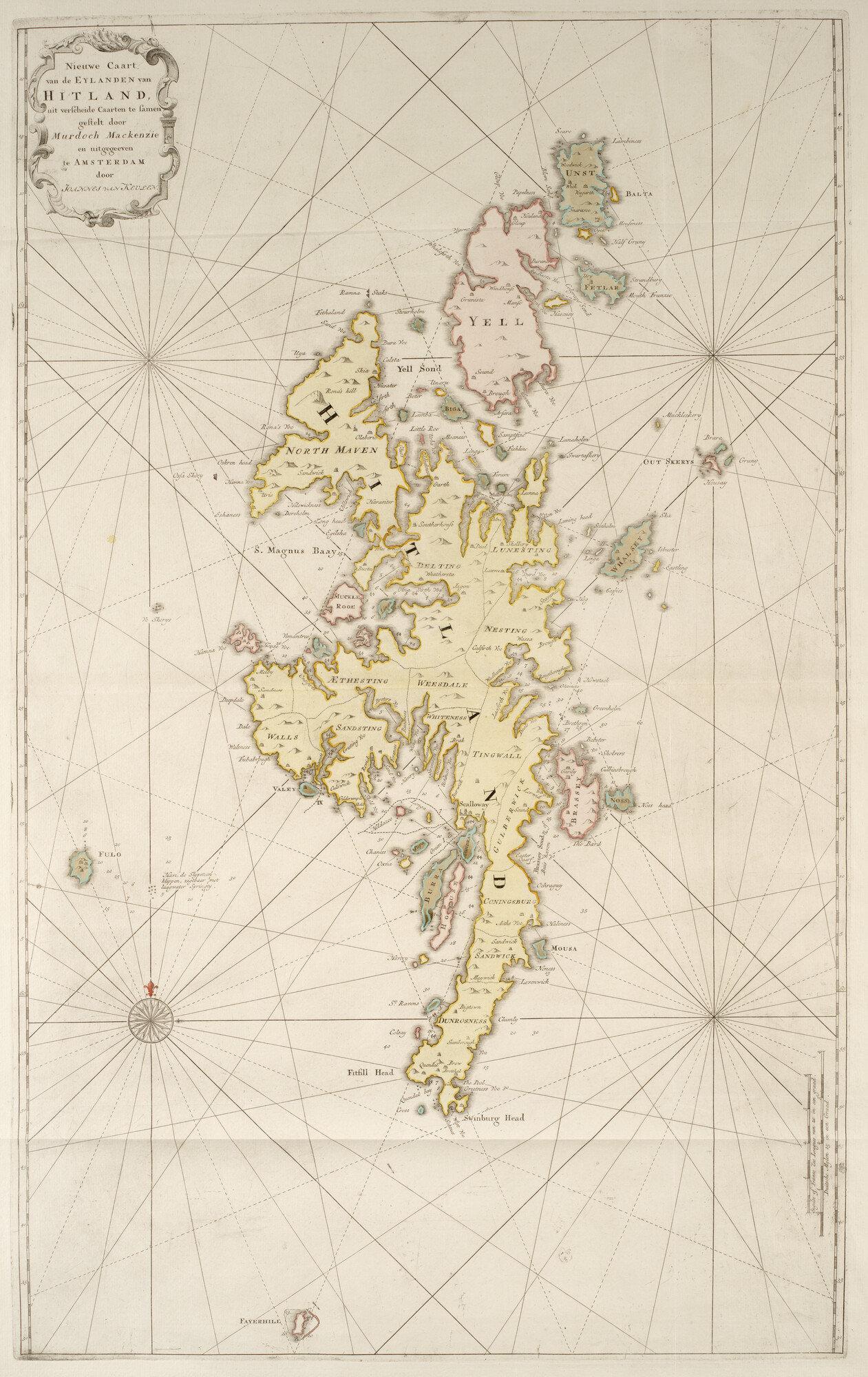 B.0032(109)1 [kaart 069]; Kaart van de Shetland Eilanden; kaart