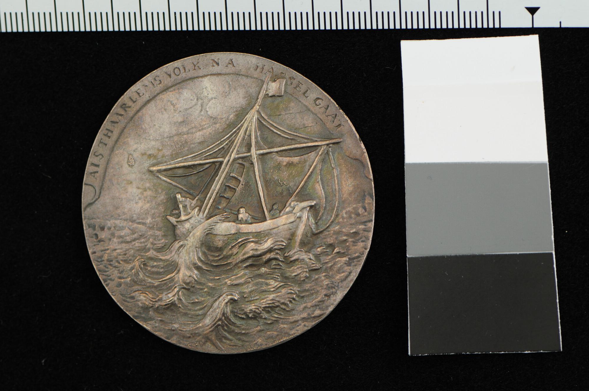 A.0048(06); Penning op de legering van Haarlemse schutters te Hasselt, 1622; penning