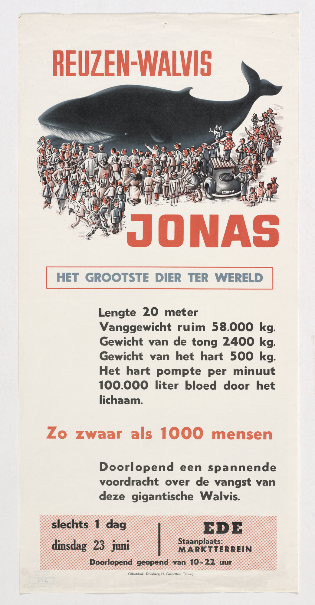 2012.1562; Reuzen-walvis Jonas; affiche