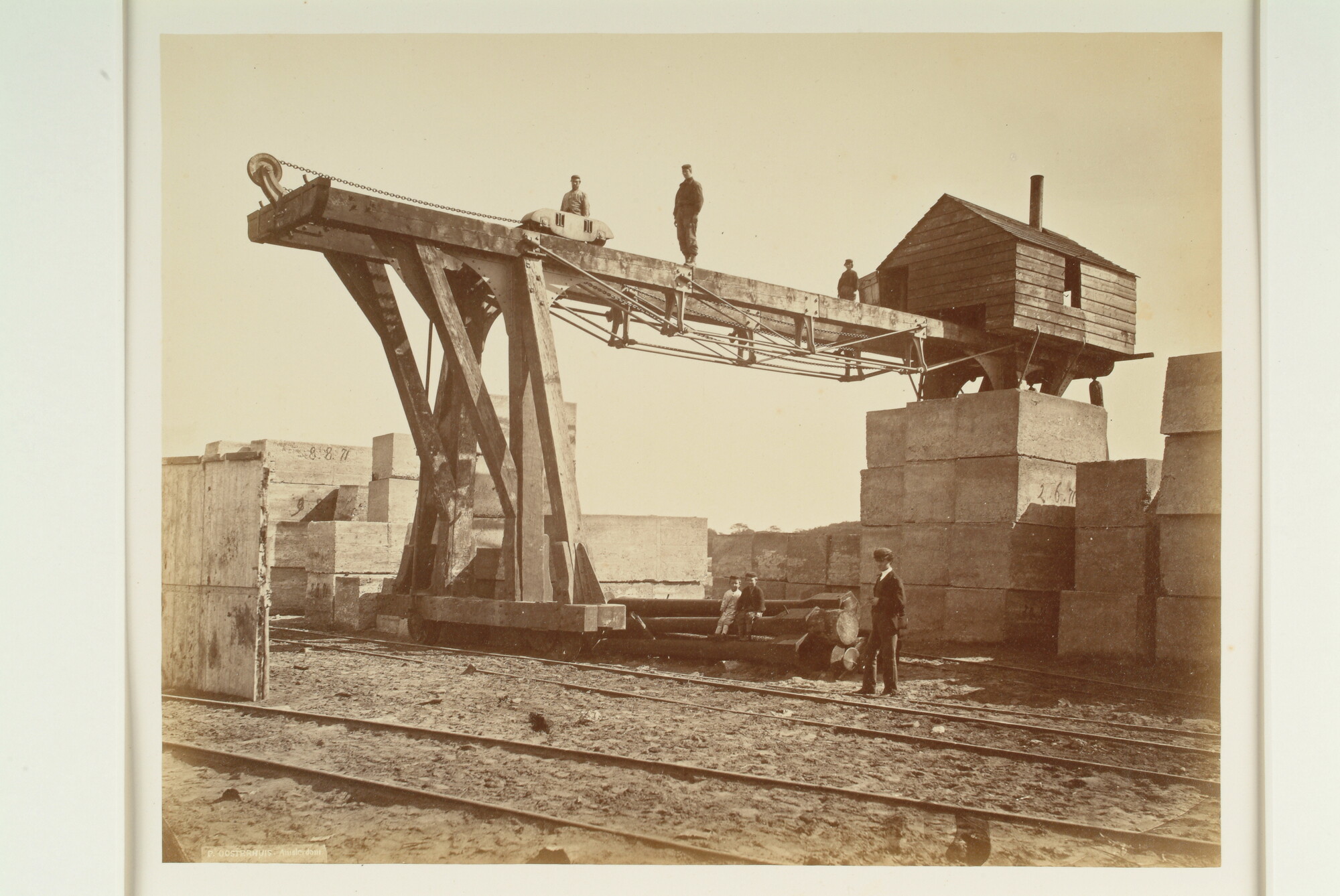 S.0013(12); De werkzaamheden voor de bouw van de havenhoofden bij IJmuiden; foto