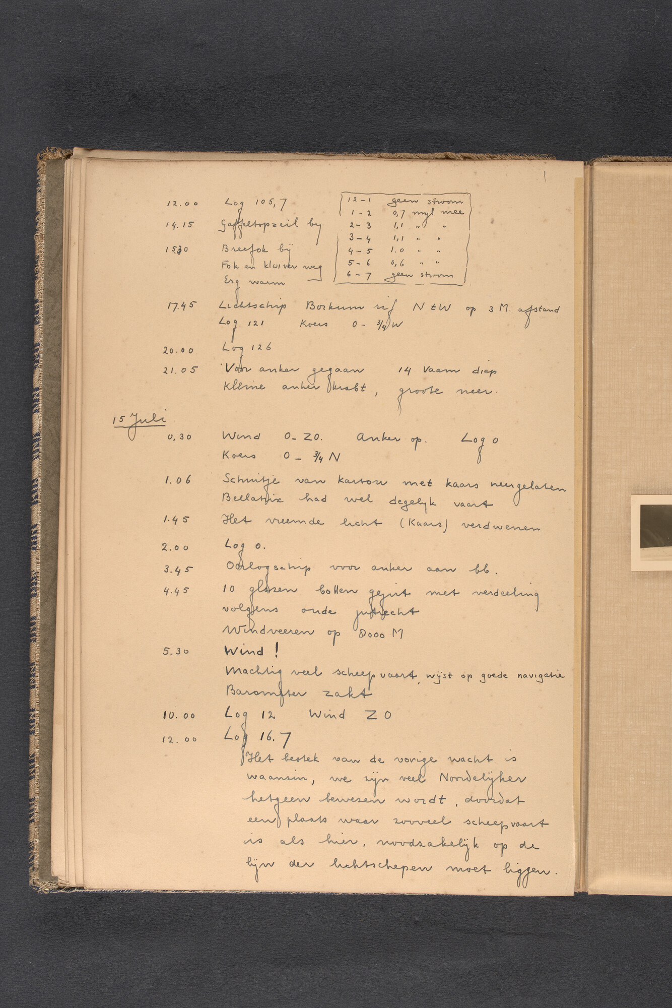 2017.0789; Logboek c.q. fotoalbum van een reis met zeilkotter Bellatrix naar Denemarken, 1937; logboek