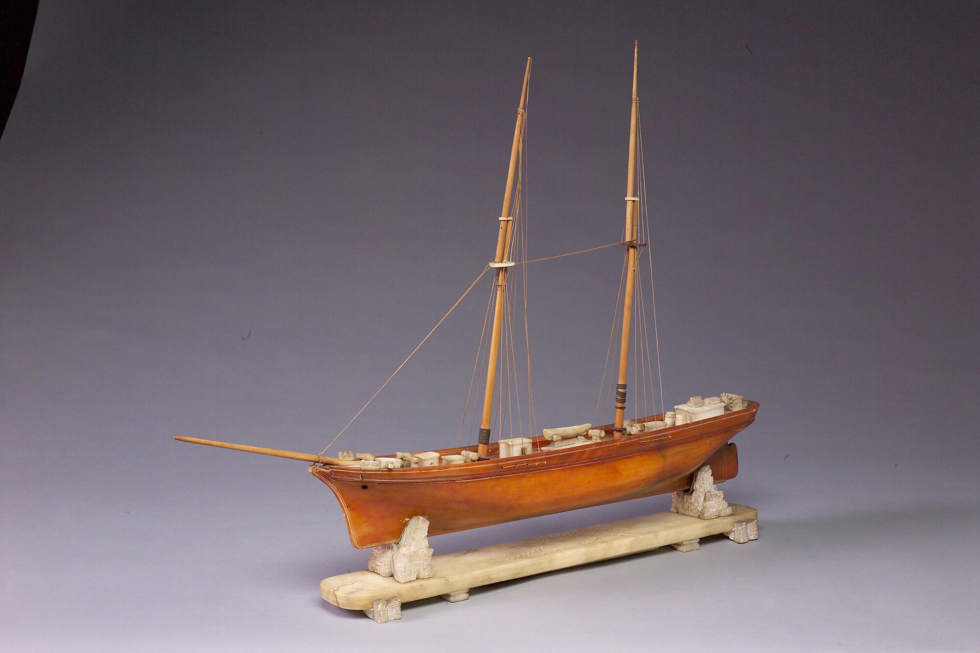 S.2673(02); Model van een tweemaster; scheepsmodel