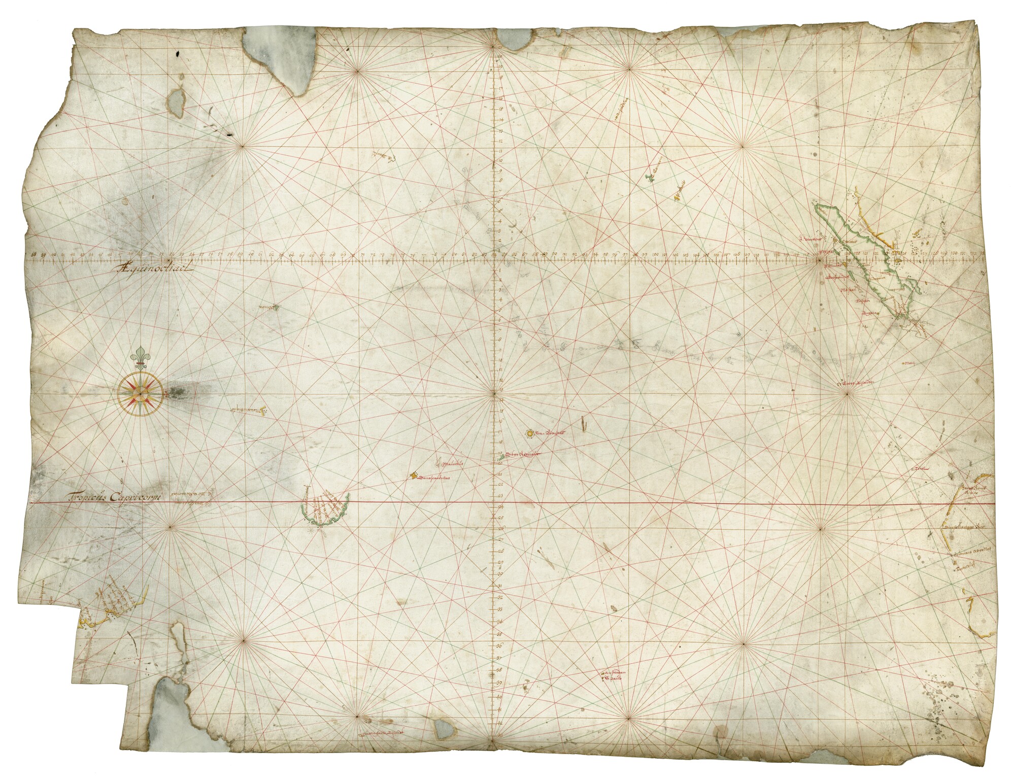 A.2629(03); Zeekaart van de Indische Oceaan; perkamentkaart