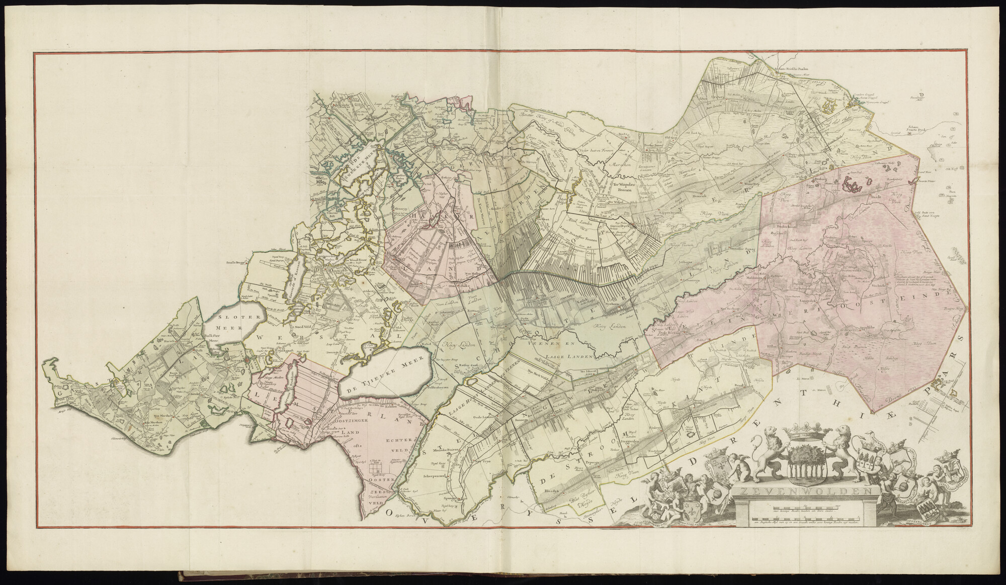 B.0032(033) [kaart 054]; Kaart van Zuid-Friesland; kaart