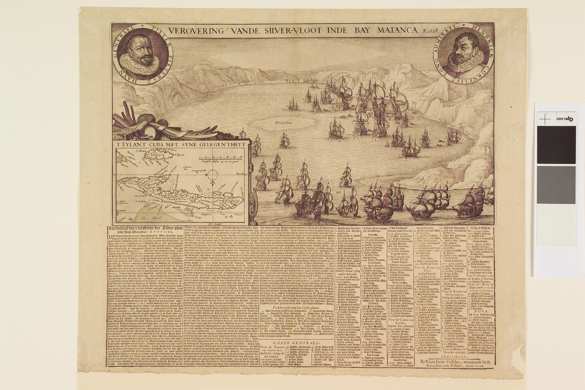 A.0145(136)2; De verovering van de Zilvervloot in de Baai van Matanca of Matanza, 1628; prent