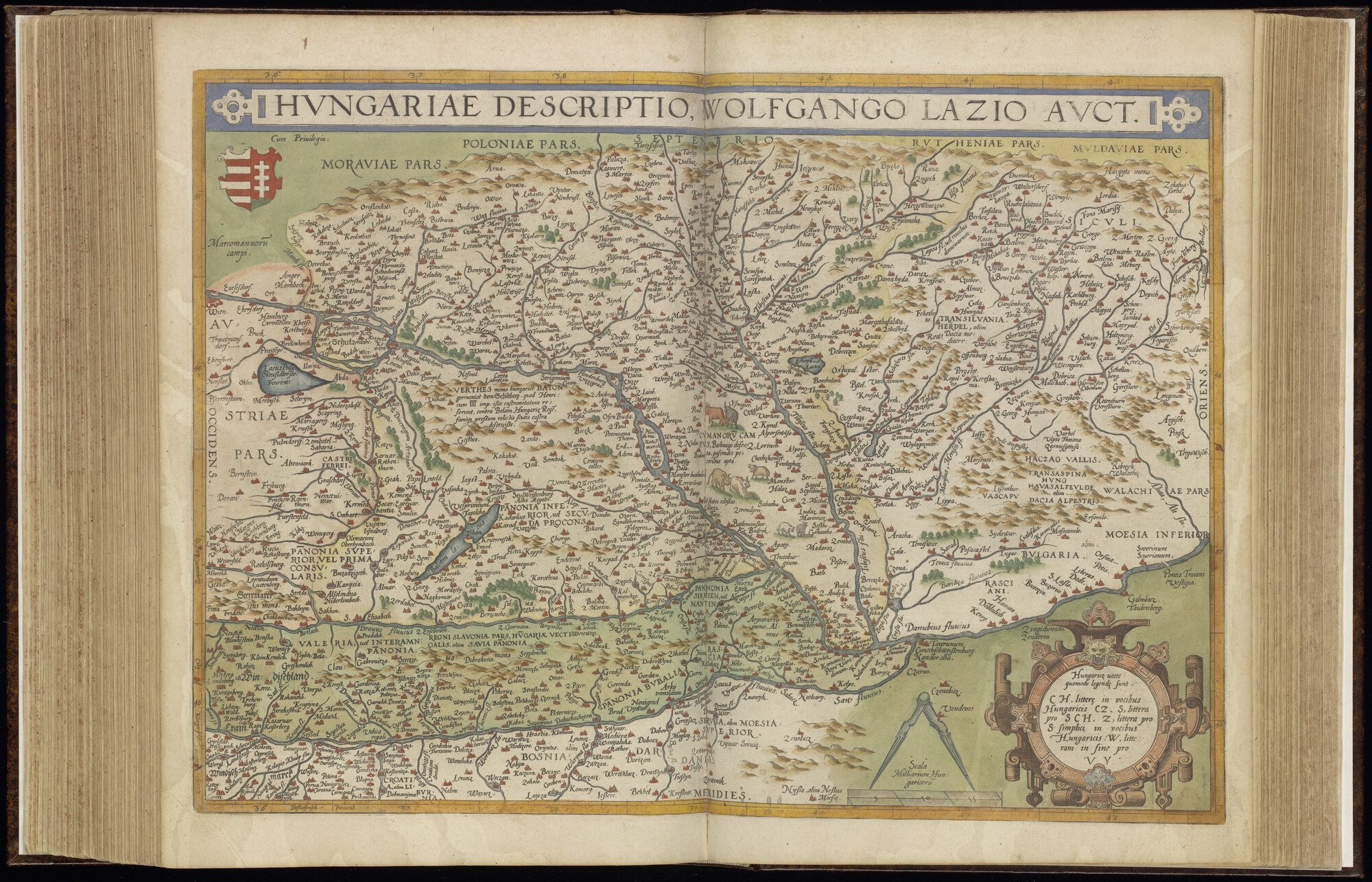 A.0145(042) [kaart 078]; Kaart van Hongarije met Budapest en het Balatonmeer.; kaart