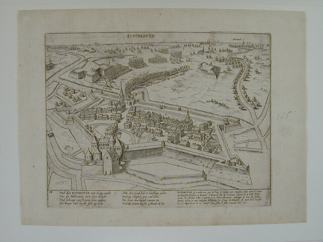 A.0145(027)225; Eindhoven aan de graaf van Mansfeld overgegaan, 23 april 1583; prent