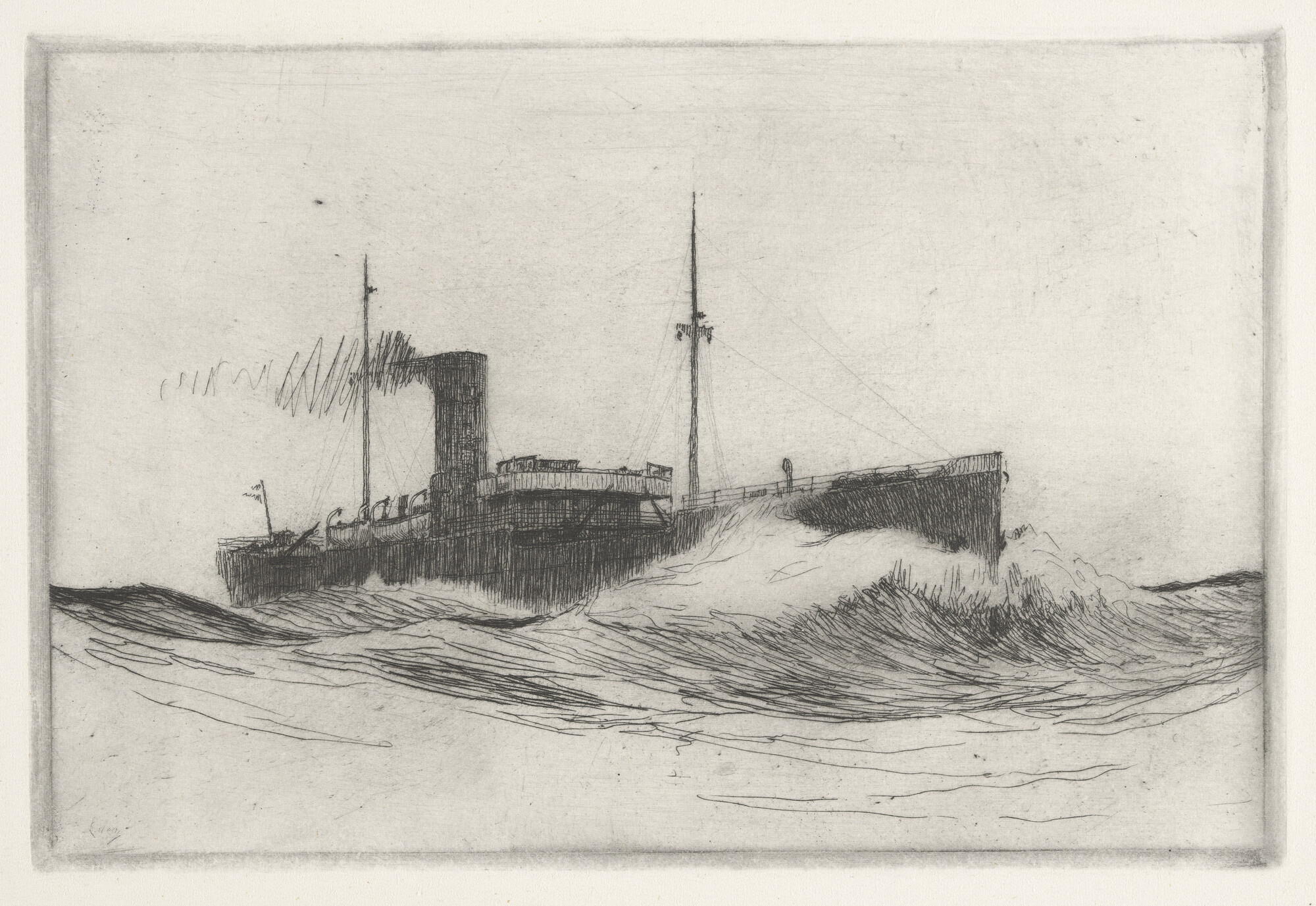 2008.0664; Een vrachtschip; prent
