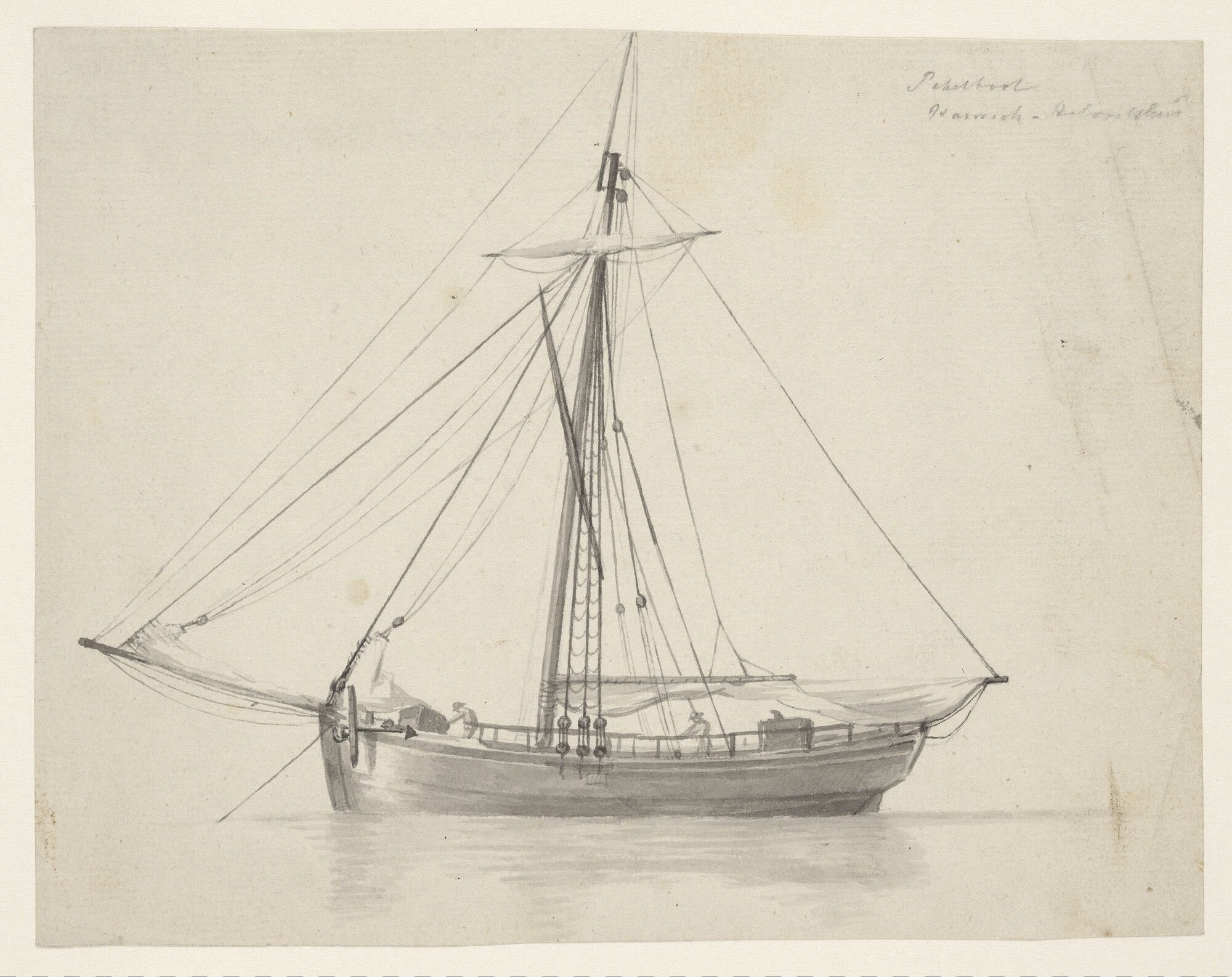 A.0149(0541); De paketboot Hellevoetsluis - Harwich; tekening