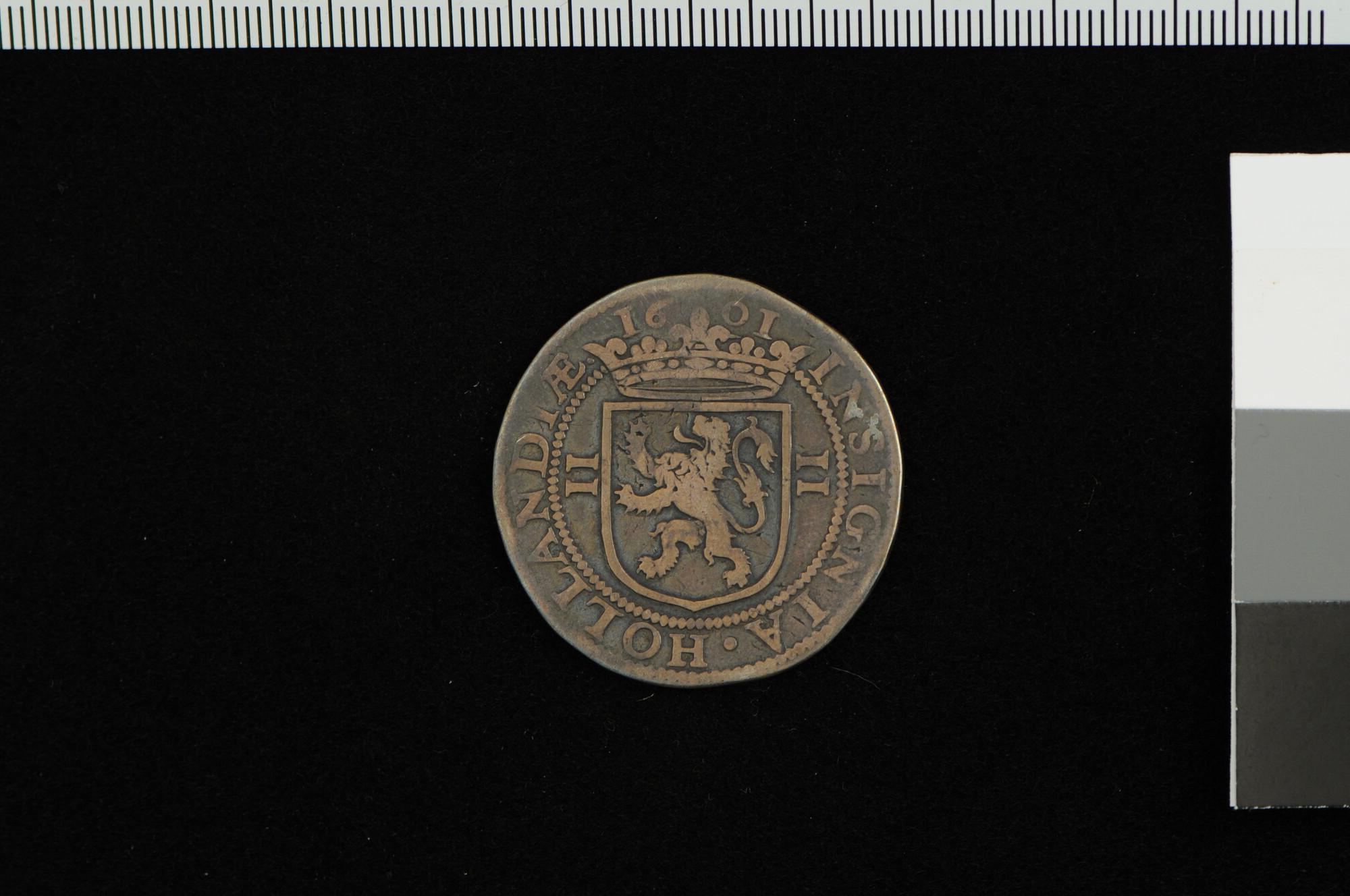 S.0839(01)2; Zilveren halve reaal van achten van de Verenigde Amsterdamse Compagnie, 1601; munt