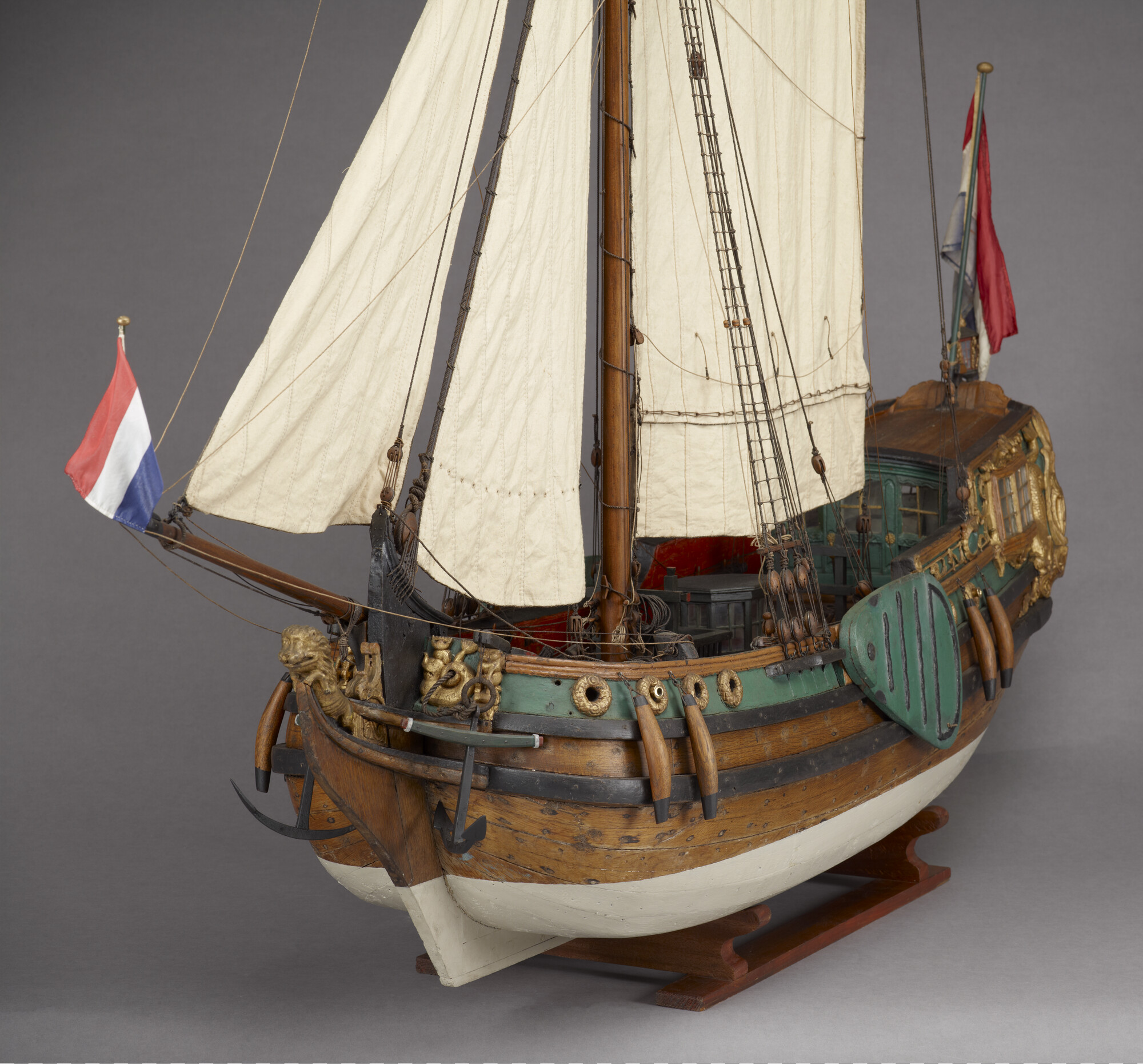 A.0132(03); Model van een spiegeljacht; scheepsmodel