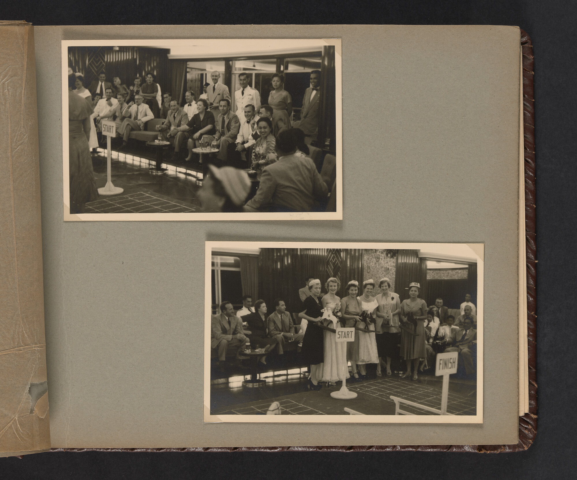 2019.0671; Fotoalbum van het echtpaar Jan van der Meer Mohr en Johanna van der Meer Mohr-van Ruler van hun reis op ms. Oranje van Tandjong Priok naar Amsterdam tussen 18 december 1953 en 7 januari 1954; fotoalbum
