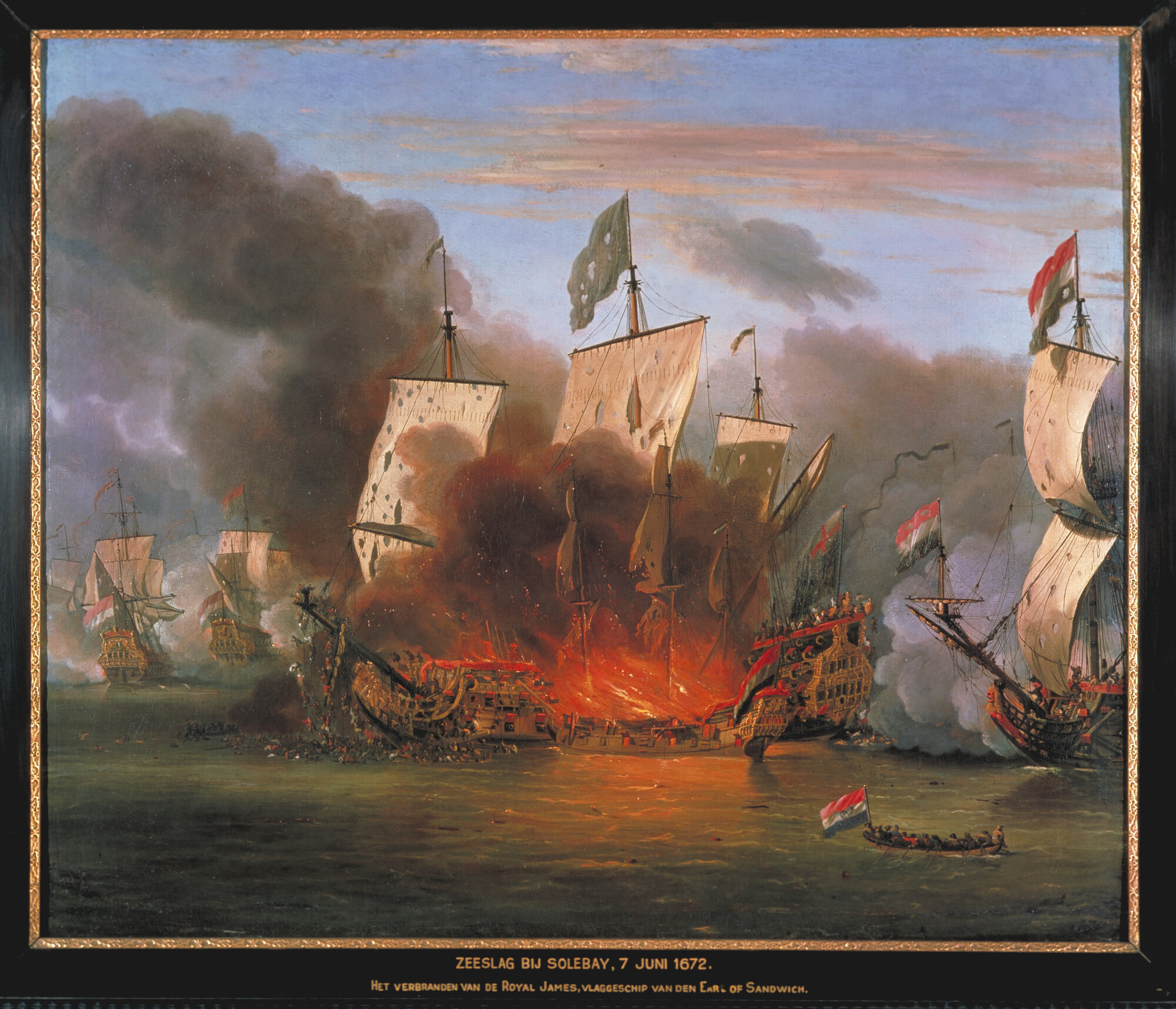 A.0004; Zeeslag bij Solebay, 7 juni 1672; schilderij