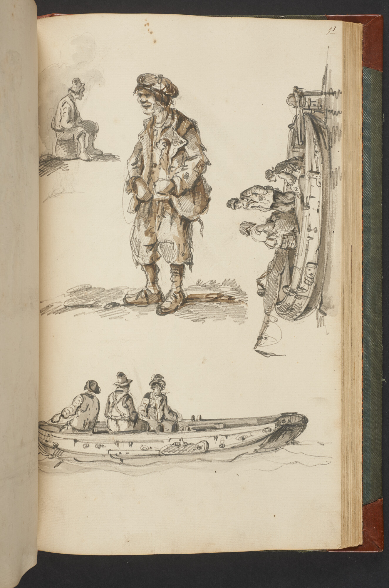 A.3222; Schetsboek met tekeningen door Albertus van Beest en Louis Meijer; schetsboek