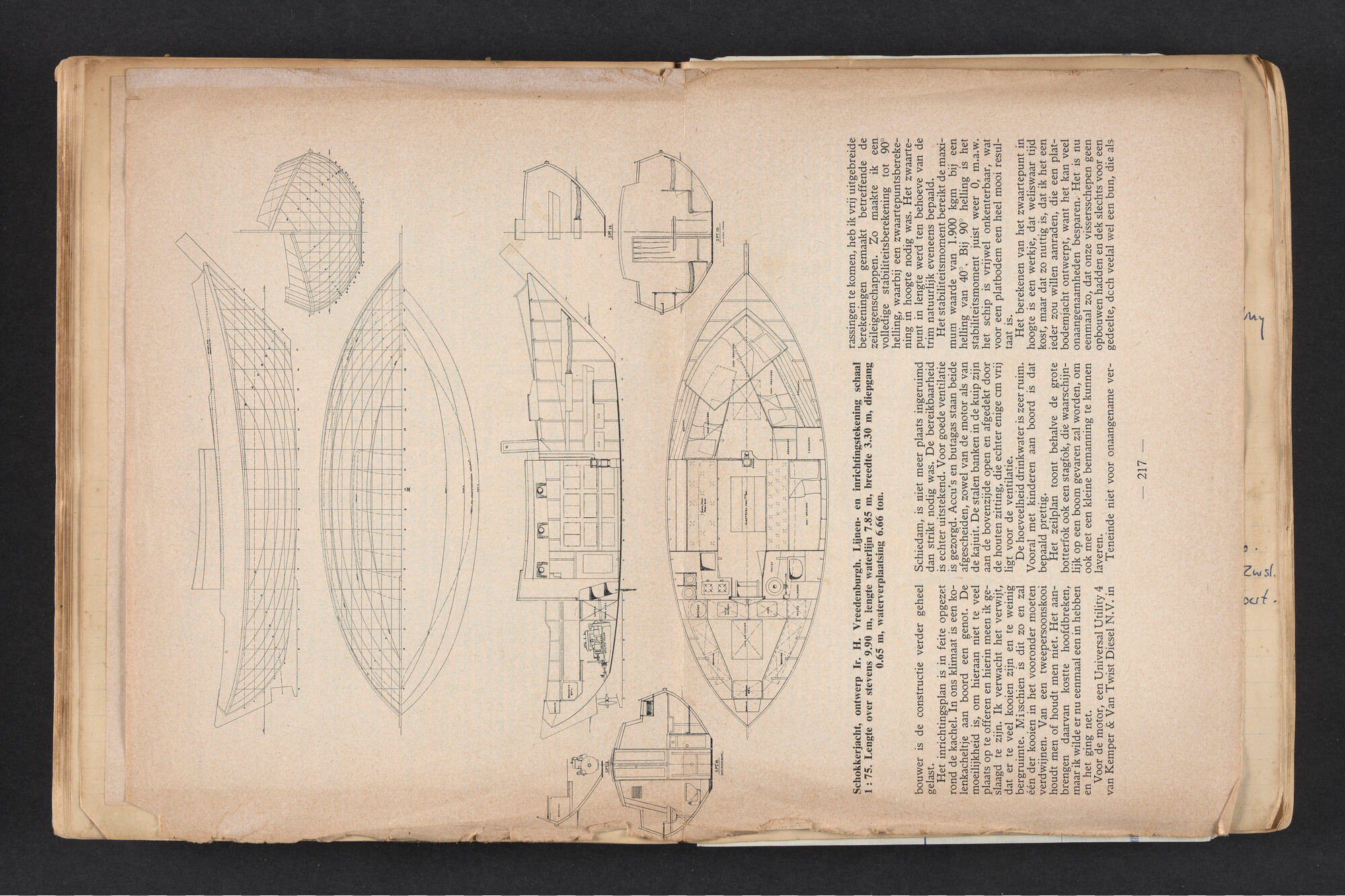 2017.0792; Logboek c.q. fotoalbum van reizen met zeeschouw Grutto in Nederland, 1955-1957; logboek
